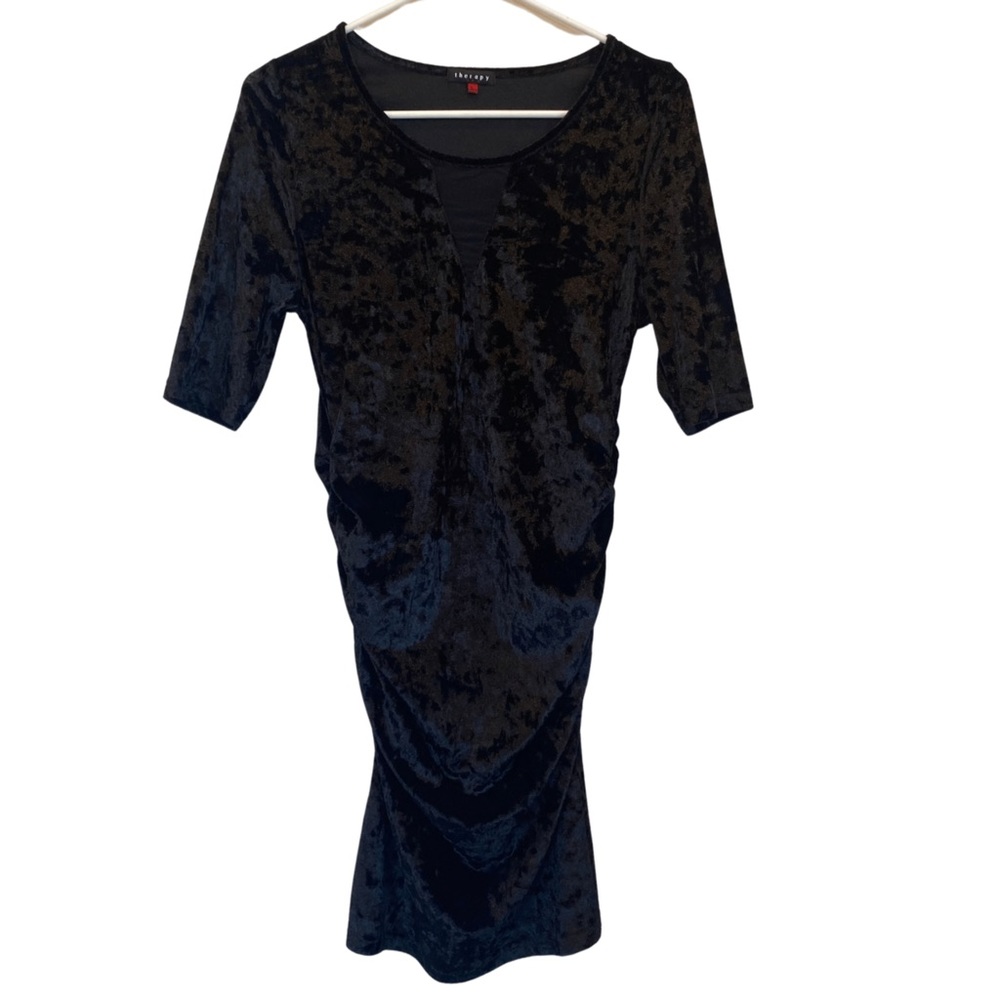 Therapy Black Long Sleeve Bodycon Dress EUC Size Large